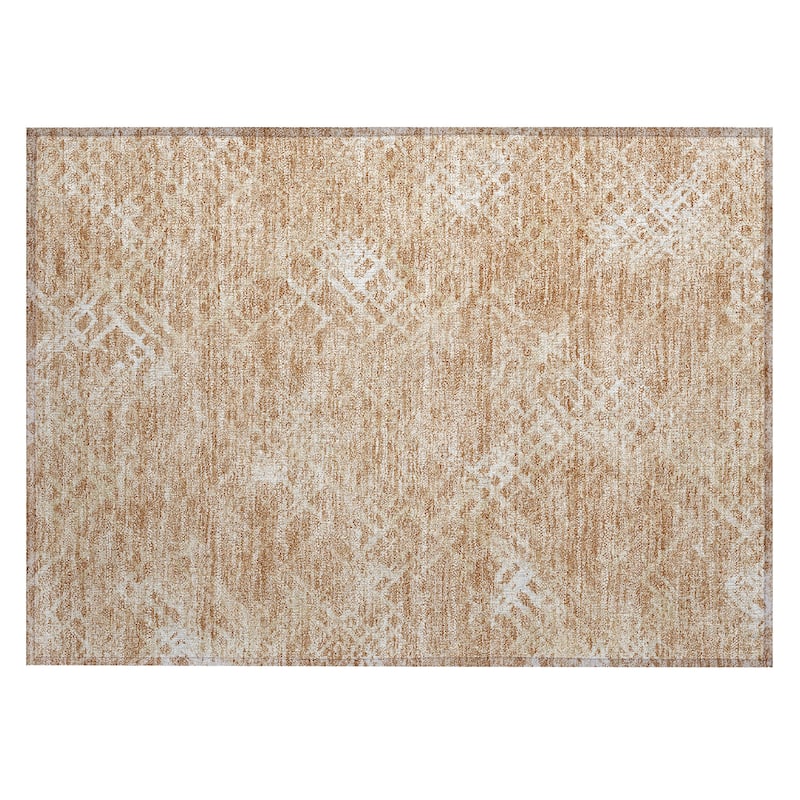 Machine Washable Indoor/ Outdoor Chantille Vintage Trellis Rug