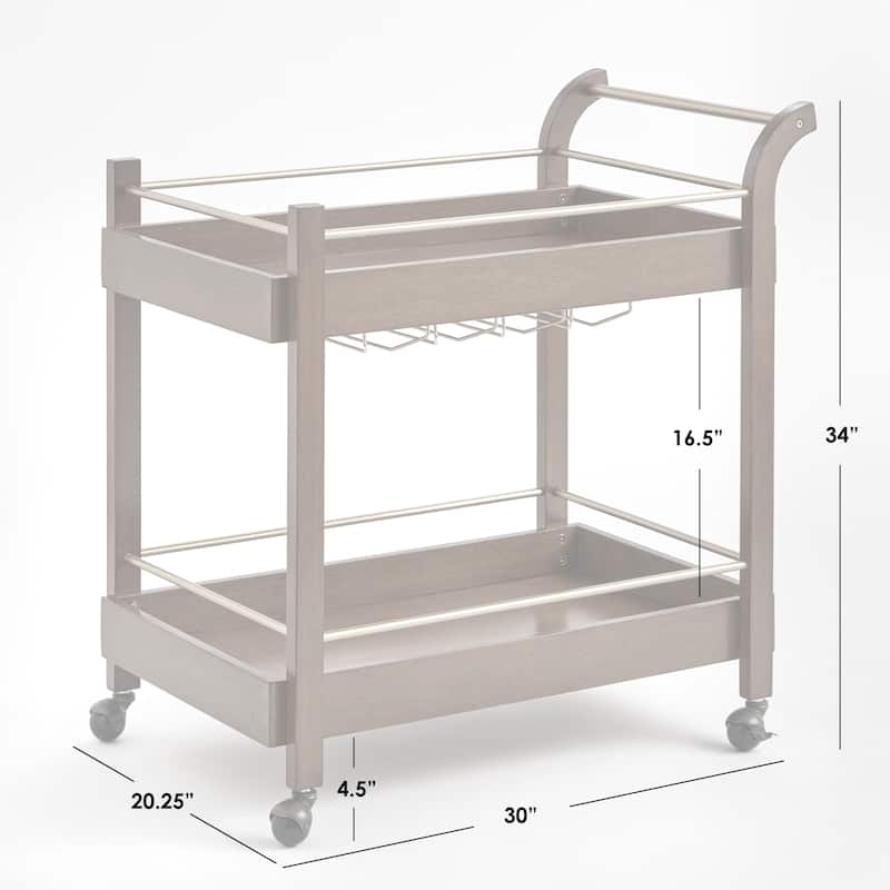 Simple Living Butler Rolling Bar Cart
