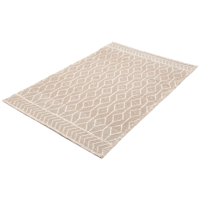 ECARPETGALLERY Braid weave Sienna Brown Wool Rug - 5'0 x 7'10