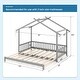 preview thumbnail 11 of 31, Extendable House Bed Twin to King Daybed with Roof and Fence Rails