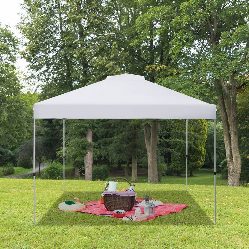 10 x 10ft Pop Up Canopy Event Tent Party Tent, 100 Sq. Ft of Shade - White