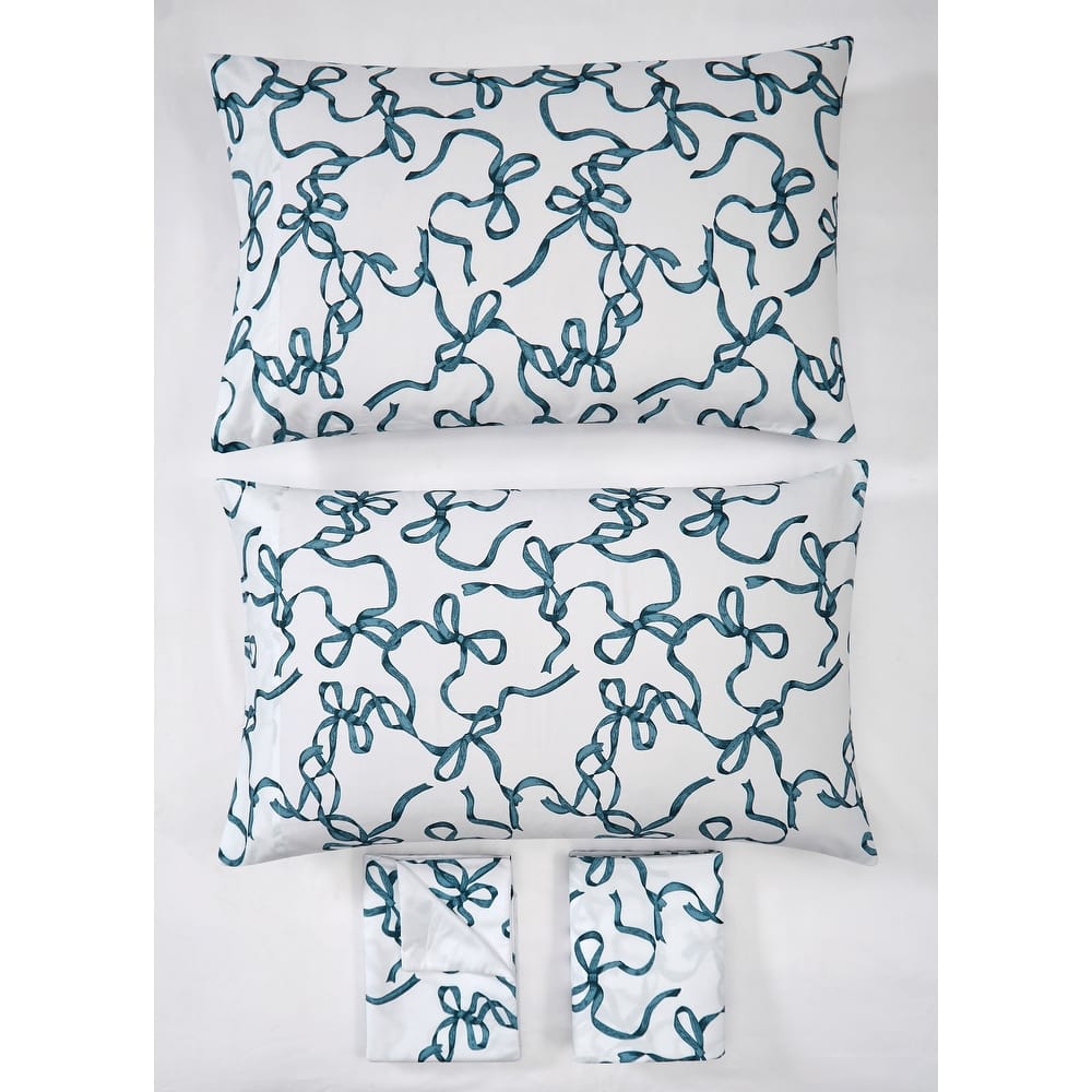 Truly Soft Printed Bow 4 Piece Sheet Set