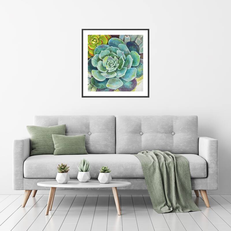 Brilliant Succulents II Framed Print Wall Art by Norman Wyatt Jr.