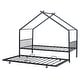 preview thumbnail 7 of 45, Metal Adorable House Twin Size House Bed with Twin Size Trundle Bed,Kids and Baby