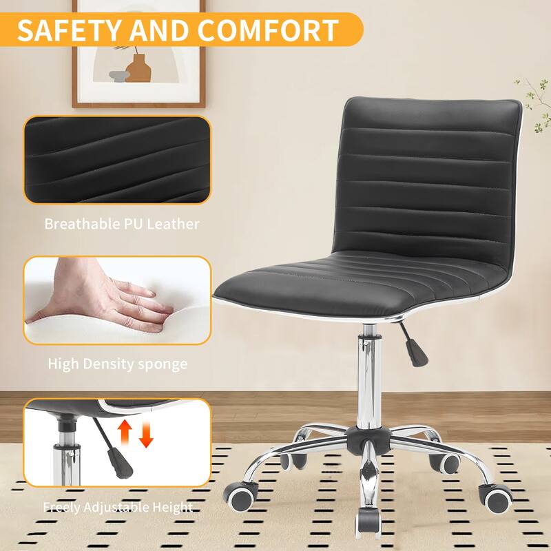 WIZ Contemporary Armless Desk Chair