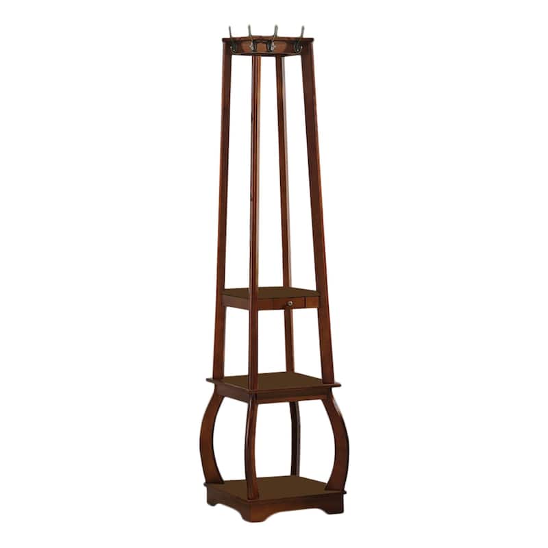 Coat Rack with Storage Shelves
