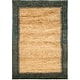 preview thumbnail 1 of 0, Lauren Ralph Lauren Handmade Clayton Transitional Border Hemp Rug 2' x 3' - Chatham Blue - Rectangle