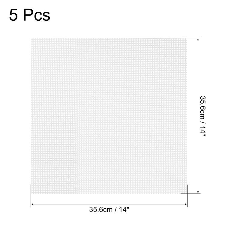 5 Pcs 14 x 14" Silicone Dehydrator Sheets Fruit Dryer Mesh Mat, White - White