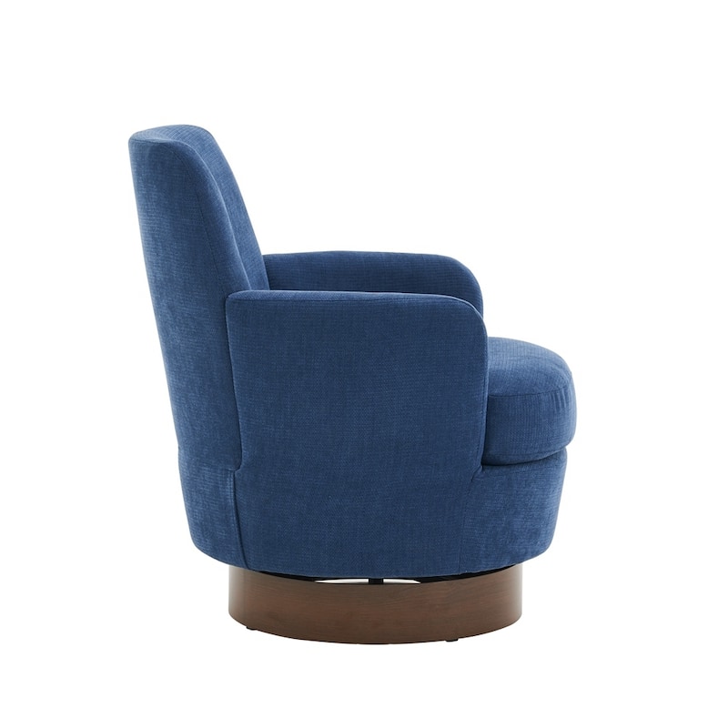 Polyester Swivel Barrel Chair