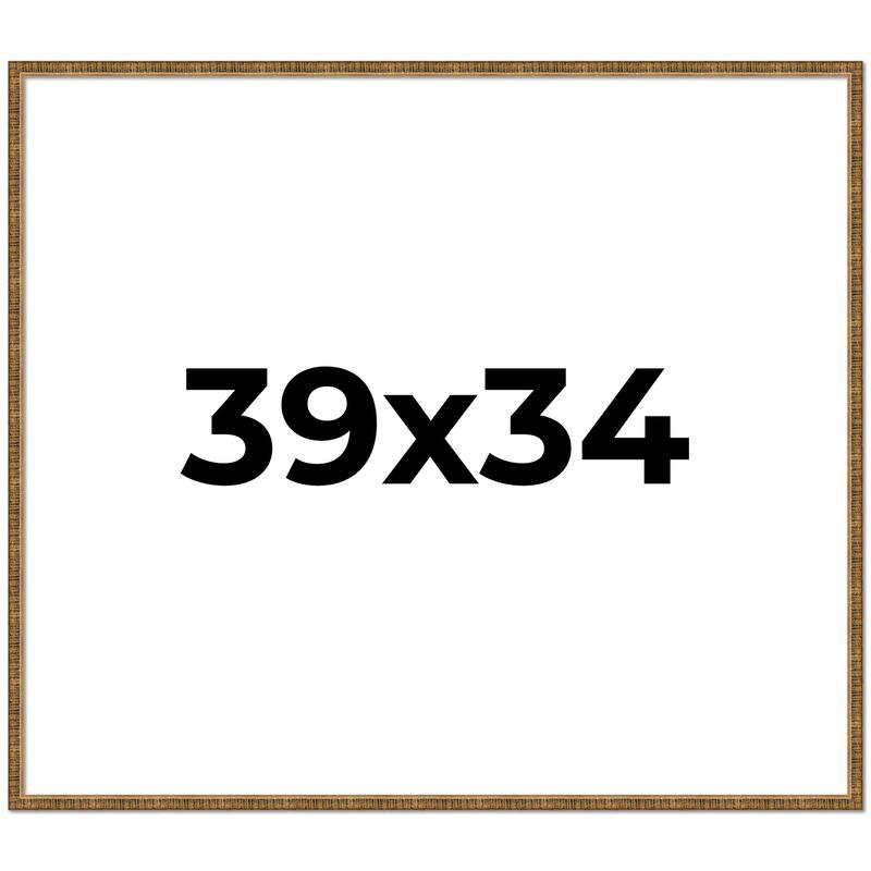 39x34 Frame Gold Solid Wood Picture Frame - Complete Modern Photo