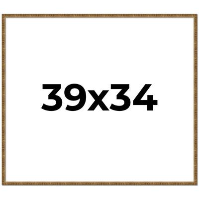 39x34 Frame Gold Solid Wood Picture Frame - Complete Modern Photo