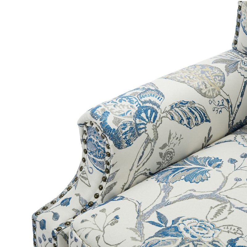 Patterned Upholstered Accent Chair for Living Room