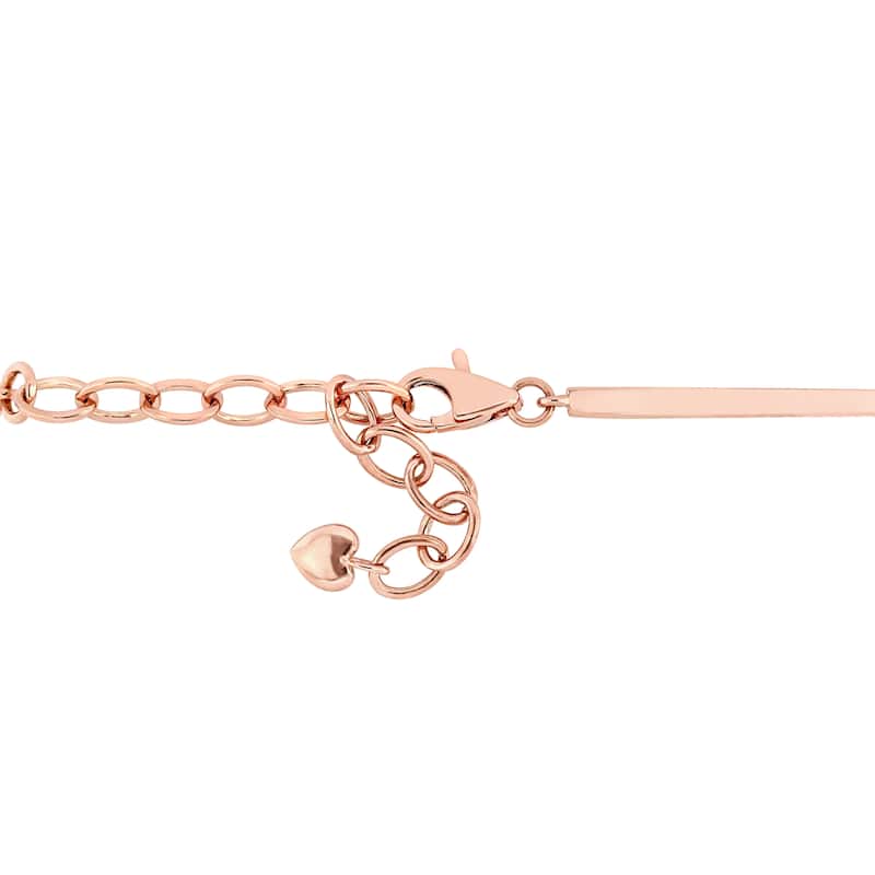 Miadora 14k 2-Tone Rose and White Gold 2/5ct TDW Diamond Bar Tennis Bracelet
