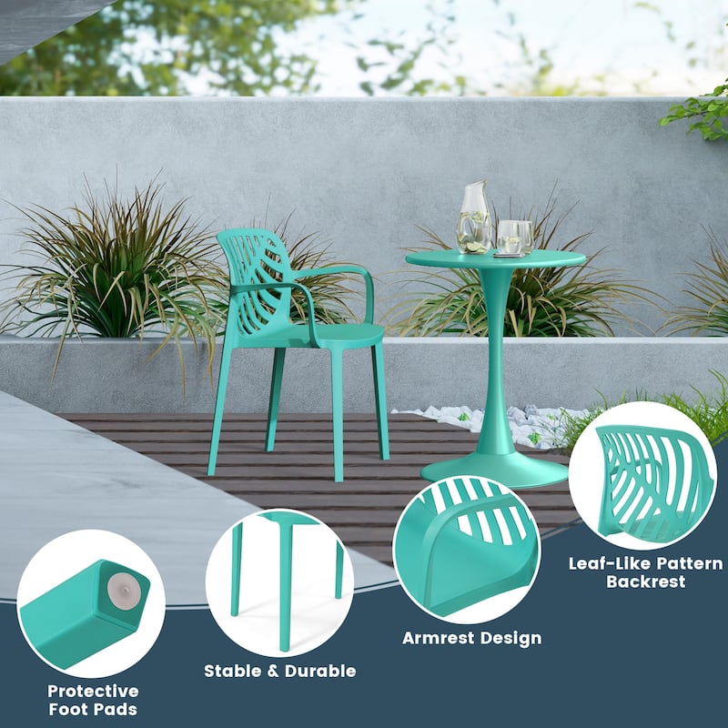 Frond and Form Outdoor Stacking Dining Armchair (Set of 2)