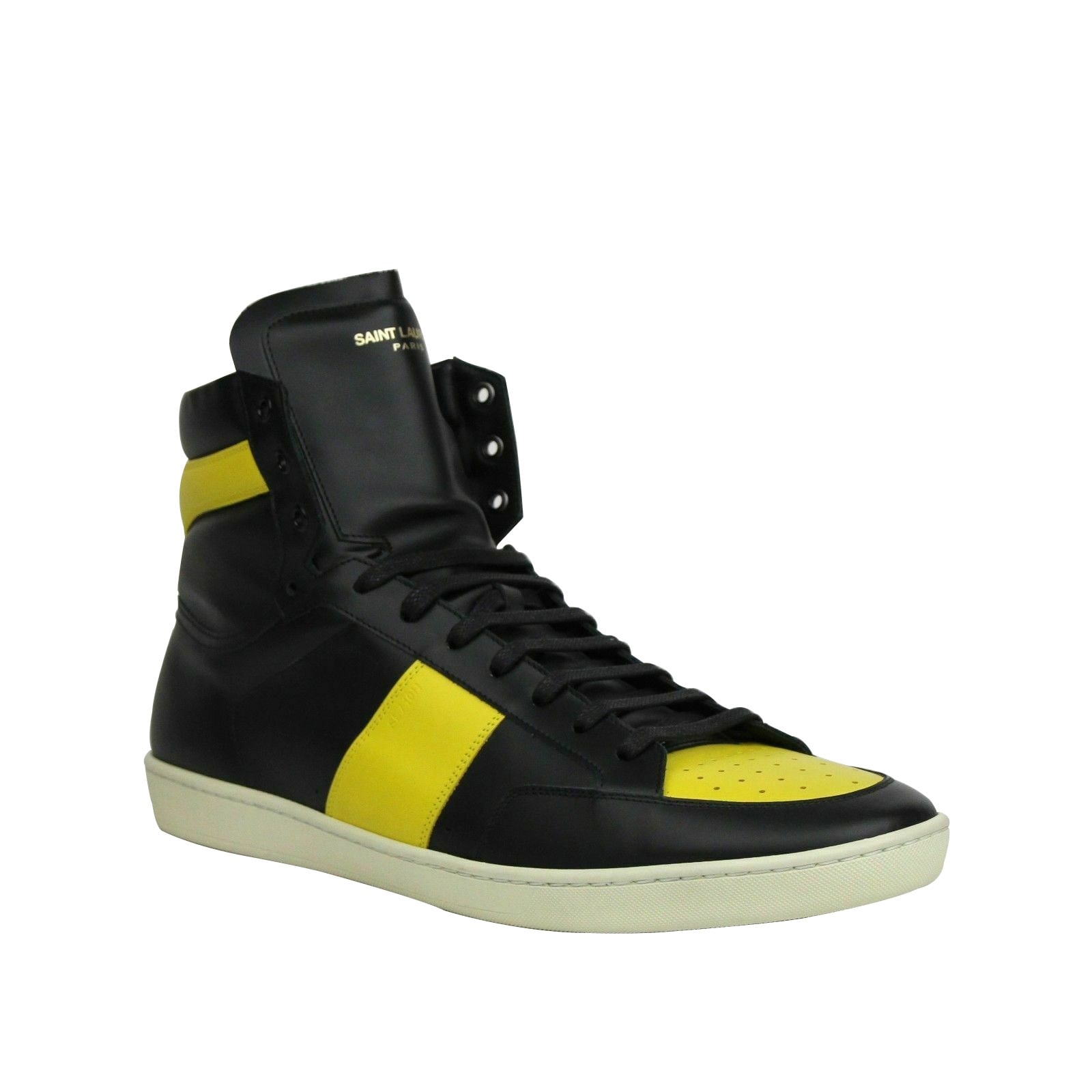 Yellow Leather High Top Sneakers 418026 