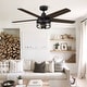 preview thumbnail 7 of 13, 52" Rustic Reversible 5-Blade Indoor Ceiling Fan with Light and Remote