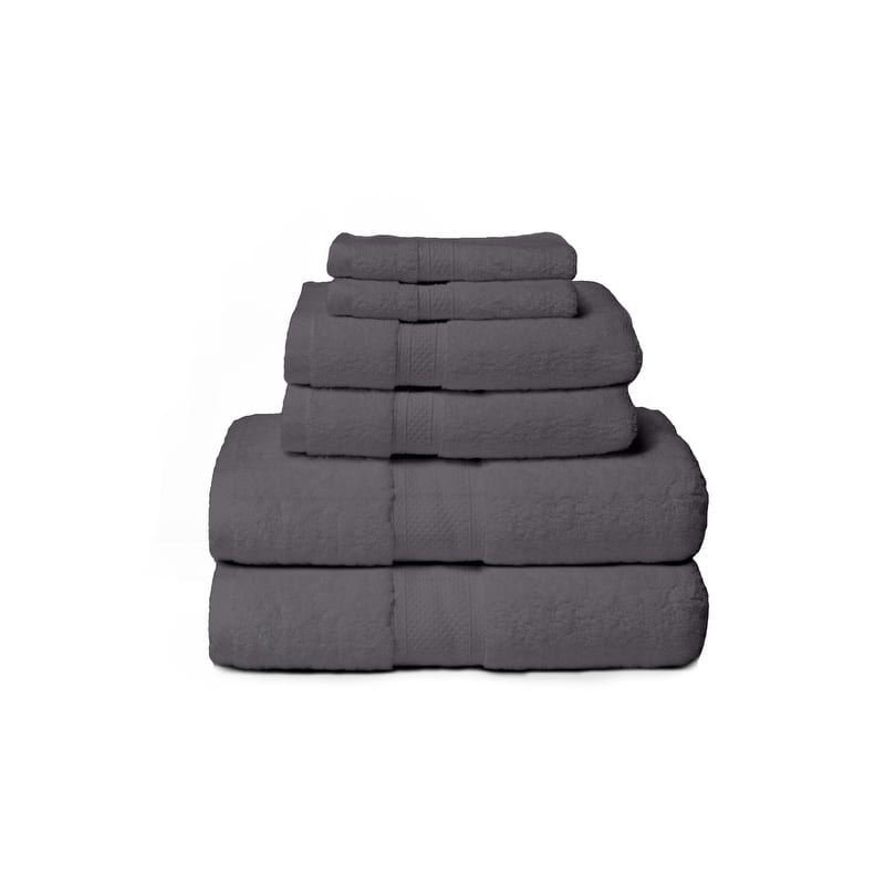 Zero Twist Hotel 6-Piece 100 Cotton Bath Towel Set