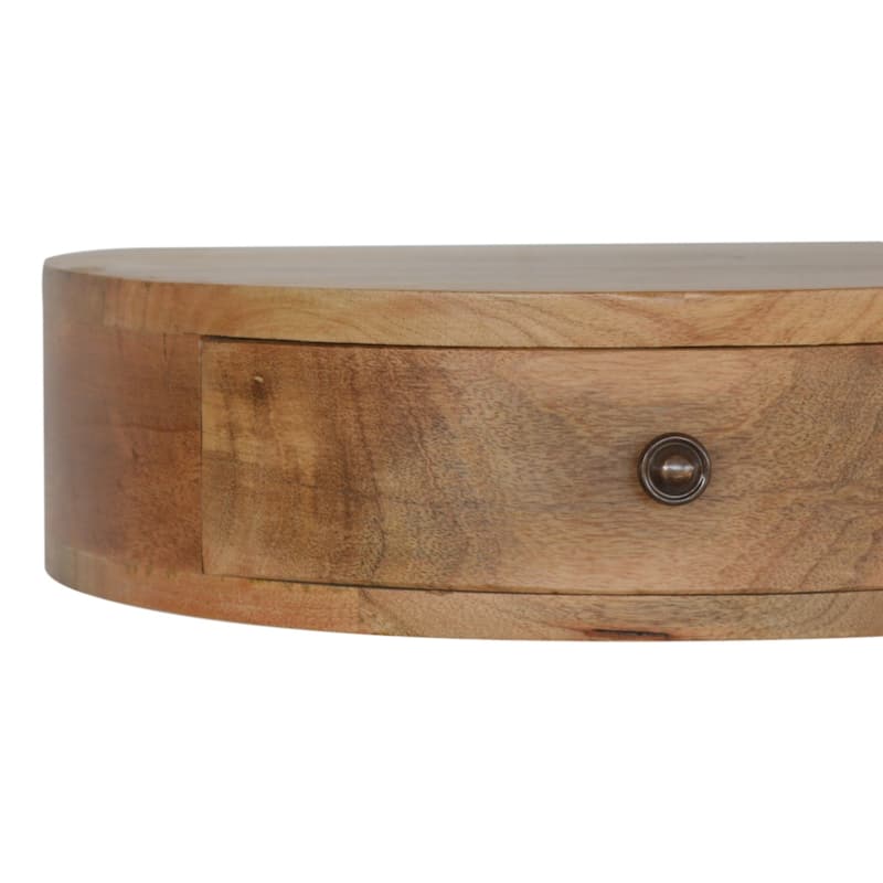 Artisan Furniture Solid Wood Wall Mounted Rounded Nightstand