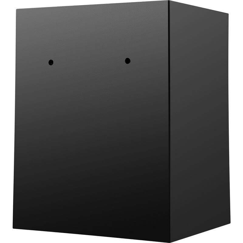 Black Steel Digital Depository Safe Box with Lock, 3 Shelves, Alarm and LED Light