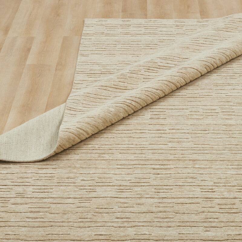 Minimalist Solid Wool Area Rug