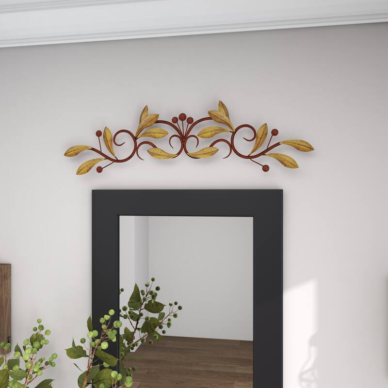 Green Metal Leaf Home Wall Decor