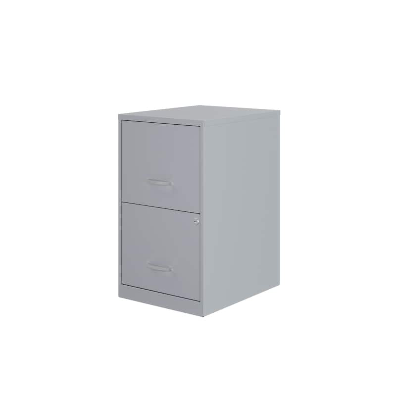 Space Solutions 18in. 2 Drawer Metal File Cabinet, Teal
