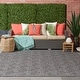 preview thumbnail 1 of 10, Nourison Palamos Transitional Geometric Indoor Outdoor Area Rug 7' x 10' - Charcoal/Gray