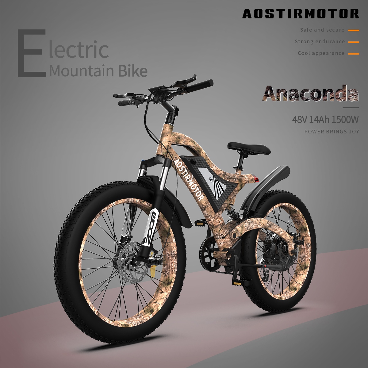 S18 1500W 26 1500W Electric Bike Fat Tire 48V 15AH Removable Lithium Battery Mountain Bicycle Full Suspension MTB Bikes On Sale Bed Bath Beyond 39884840