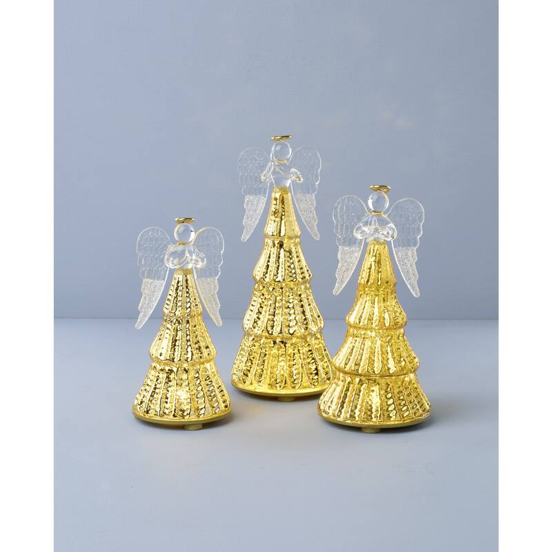 Lenox Radiant Light Lit Angel Figurines 3-Piece Set