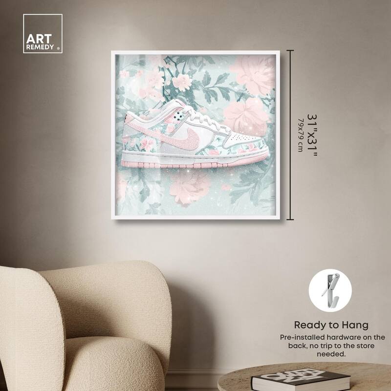 Dainty Floral Sneaker Shadowbox by Art Remedy
