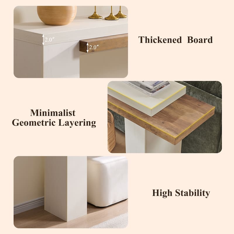 Modern Entryway Table, Wood Sofa Table Behind The Couch, Narrow Table