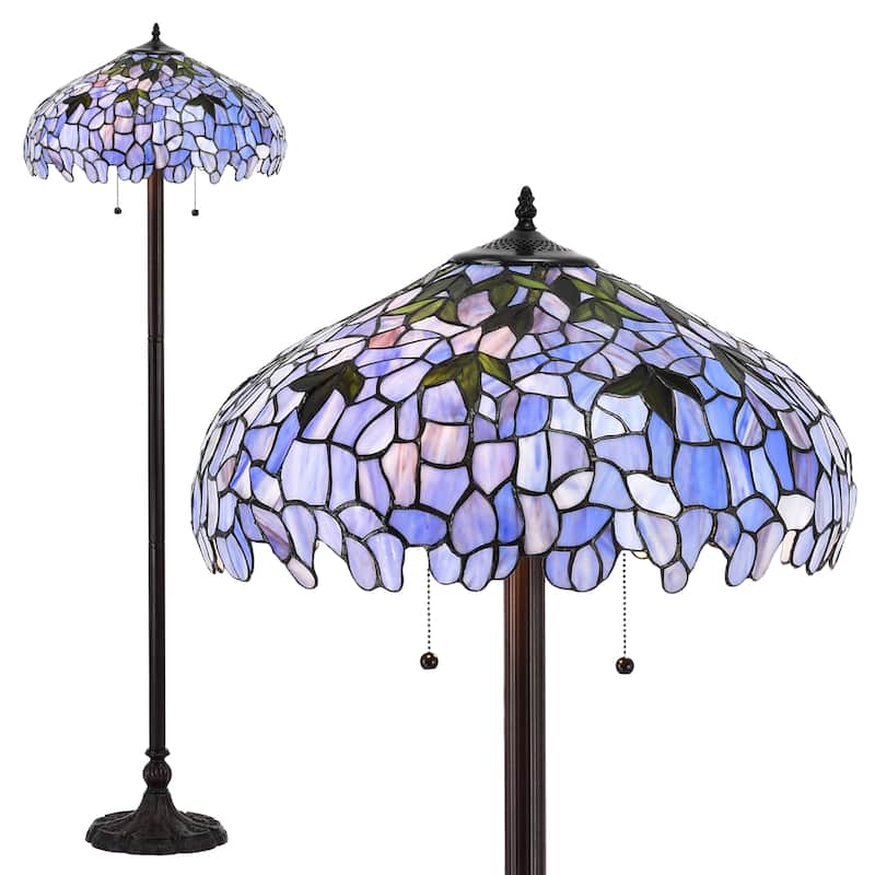 Indigo 2-Light Tiffany-style 19-inch Floor Lamp