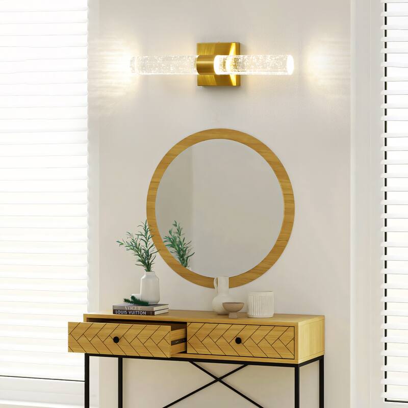 Gold Wall Sconce Bathroom Vanity Light Fixture Crystal wall light
