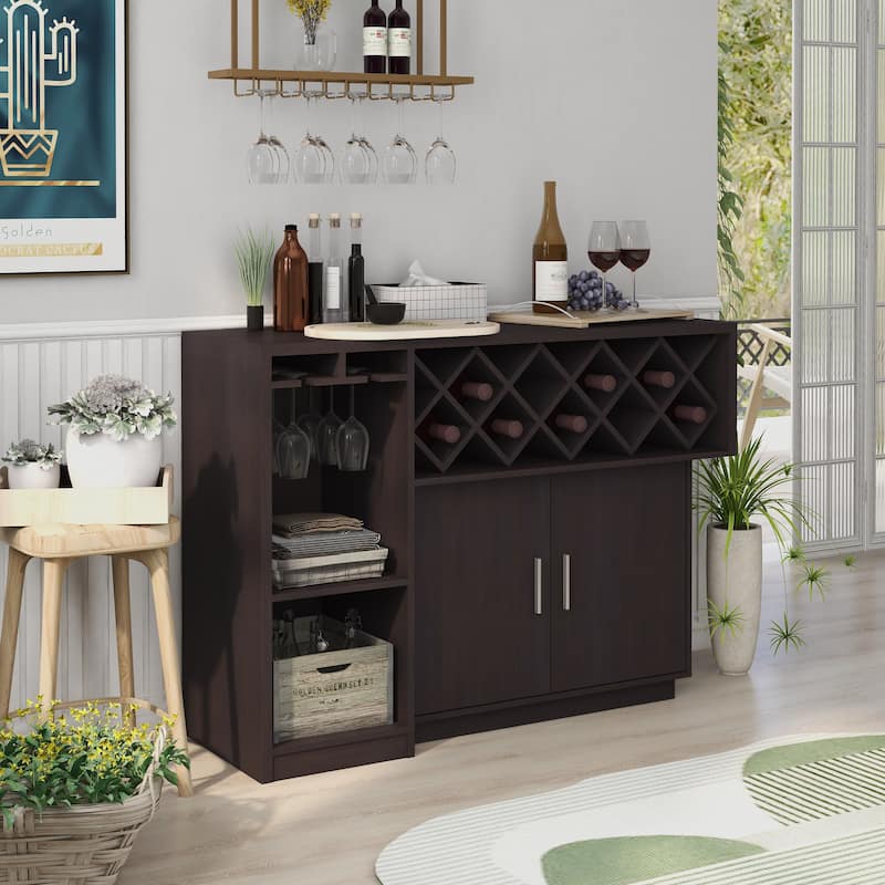 Furniture of America Leo Modern Brown 46-inch Multi-storage Buffet - Espresso