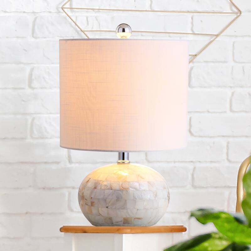 Bailey 16" Seashell LED Table Lamp, Ivory by JONATHAN Y