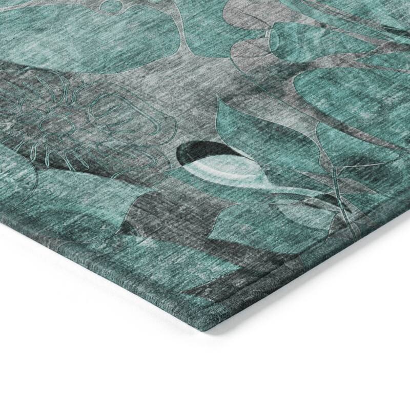Camo Artistic Abstract Weather Resistant Classic Meets Modern Outdoor Rug