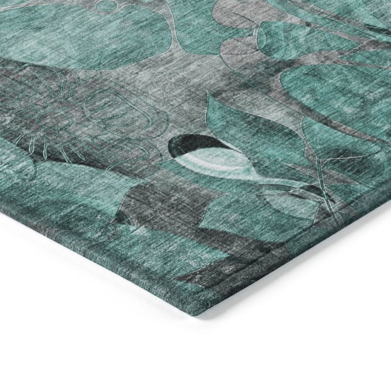Sane Botanic Elegance Weather Resistant Classic Meets Modern Outdoor Rug - 10' X 14'