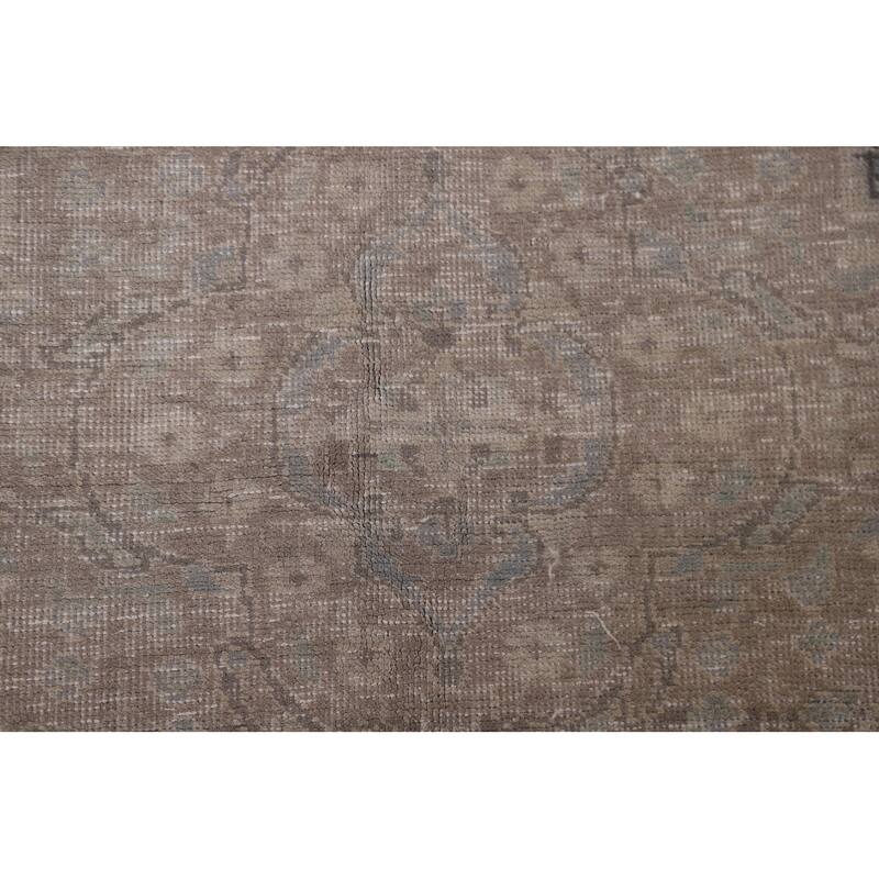 Hand Knotted Oriental 100% Wool Carpet Traditional Floral Beige & Ivories Tabriz Area Rug - 9' 3'' X 6' 4''