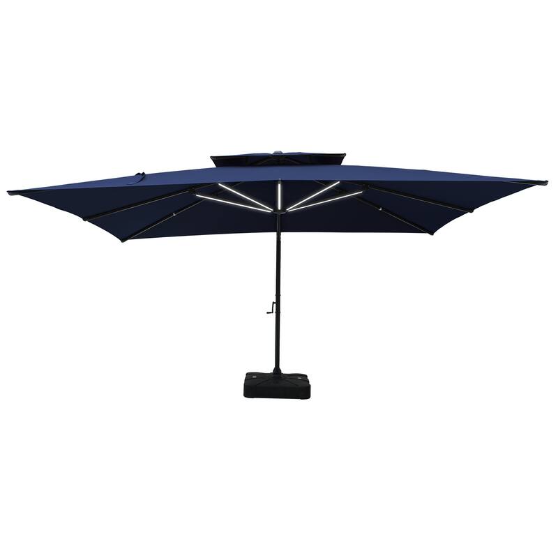 13-Ft Aluminum Dual-Roof Cantilever Umbrella