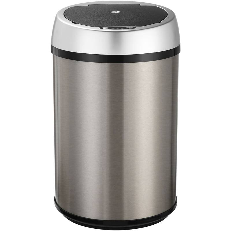 Hanover 12-Liter / 3.1-Gallon Trash Can with Sensor Lid in Stainless Steel