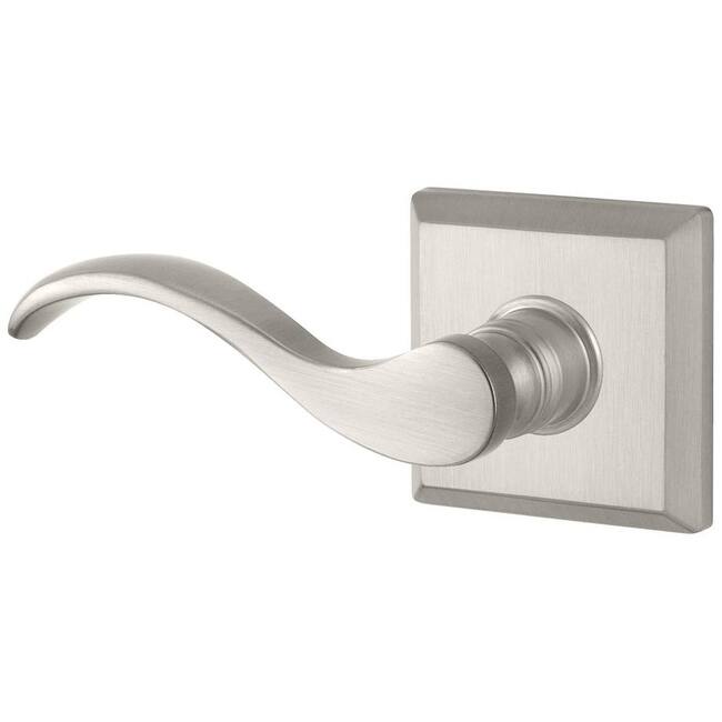 Baldwin Curve Keyed Entry Single Cylinder Leverset with Traditional - Satin Nickel