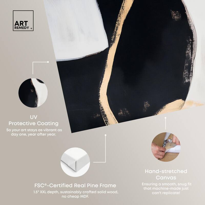 Rhythm of Contrast Canvas Set of 2 by Art Remedy, Gallery Wrapped