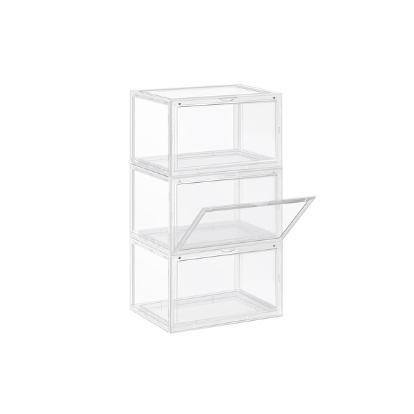 Bed bath and beyond clear shoe boxes sale