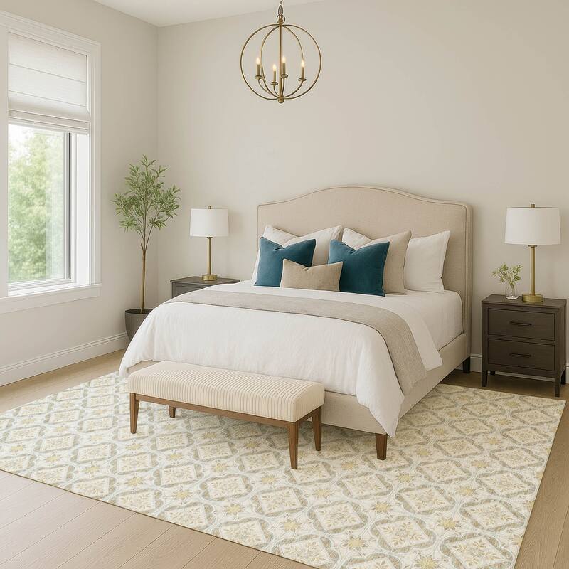 Machine Washable Indoor/ Outdoor Contemporary Granby Chantille Rug