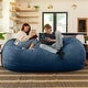 preview thumbnail 40 of 49, Jaxx 7ft Oversized Bean Bag Couch – Extra Large 3-Seat Floor Sofa with Washable Cover Play Rooms, Living Rooms & Basements