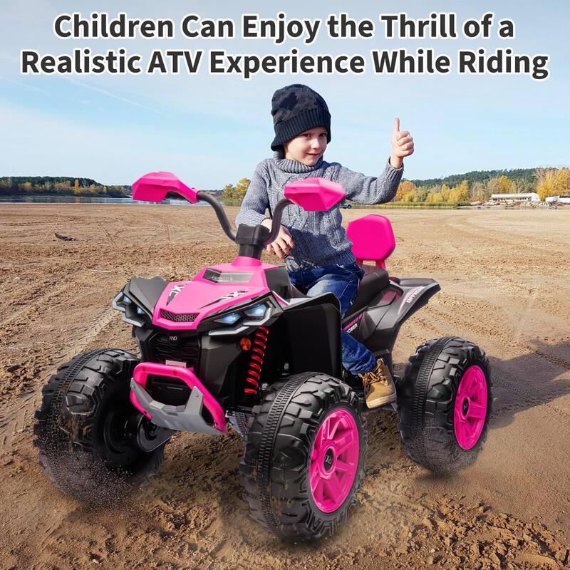 24V Ride on ATV for Kids, 2 Seater Electric Quad Car