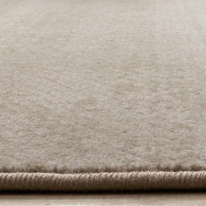 Green Taupe Striped Geometric Shapes Desne High-Traffic Rug