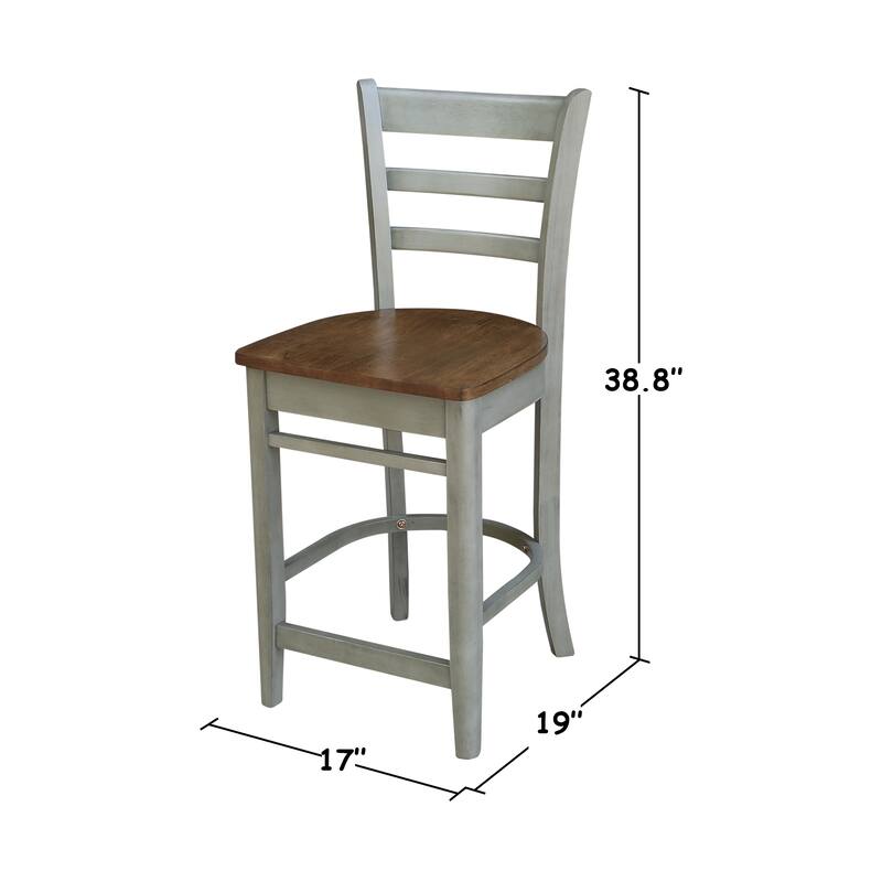 International Concepts Solid Wood Emily Dining Stool
