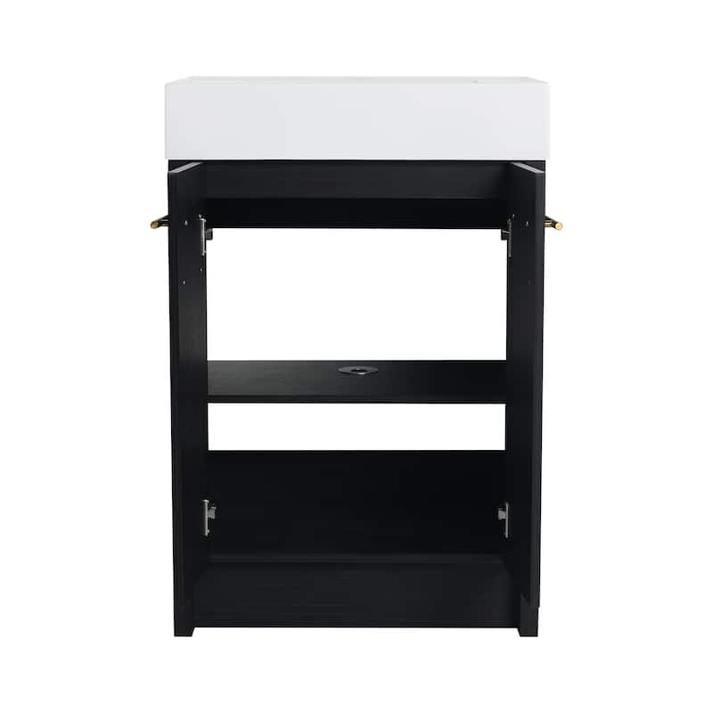 Bathroom Vanity With Sink In 24/30/36 Inch, Freestanding Bathroom Vanity With Soft Close Door and Adjustable Shelf