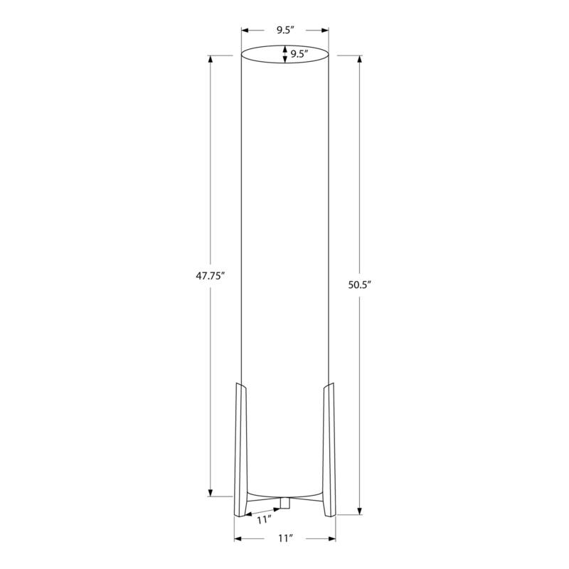 Lighting, 50"h, Floor Lamp, Brown Wood Look, Ivory / Cream Shade, Contemporary